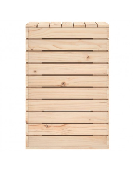 Cesto per Bucato 44x44x66 cm Legno Massello Pino