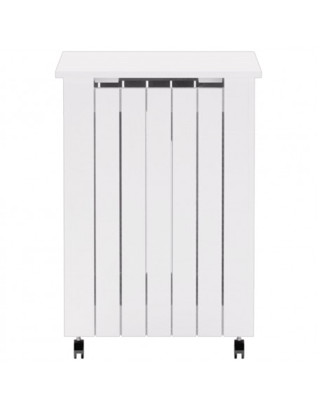 Cesta Biancheria con Ruote RANA Bianca 45x45x64cm Massello Pino
