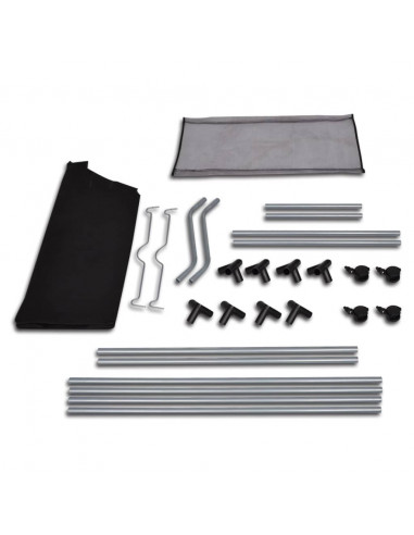 Classificatore lavanderia con 4 borse nero