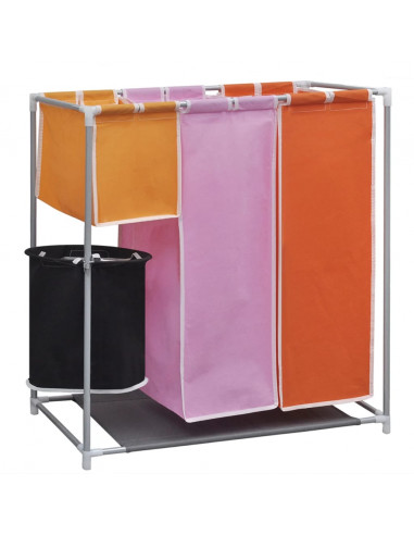 3-Section Porta biancheria da lavanderia + cestino