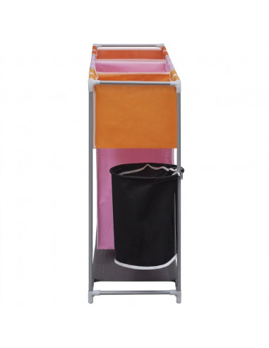 3-Section Porta biancheria da lavanderia + cestino