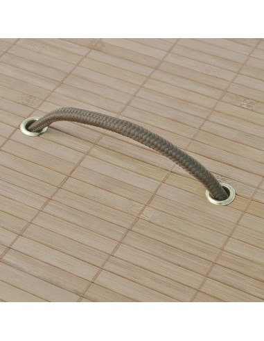 Cesto Portabiancheria in Bambù Rotondo Colore Naturale