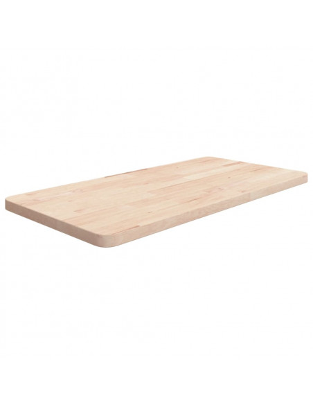 Piano Bagno 80x40x2,5 cm in Legno Massello Non Trattato