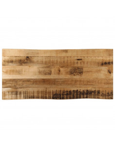 Piano Tavolo Bordi Vivi 90x40x2,5cm Legno Massello Mango Grezzo 2