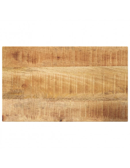 Piano per Tavolo 50x30x2,5cm Rettangolare Legno di Mango Grezzo