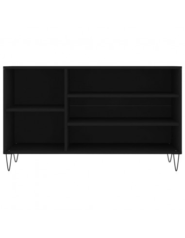 Scarpiera Nera 102x36x60 cm in Legno Multistrato