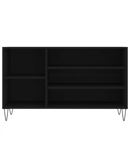 Scarpiera Nera 102x36x60 cm in Legno Multistrato