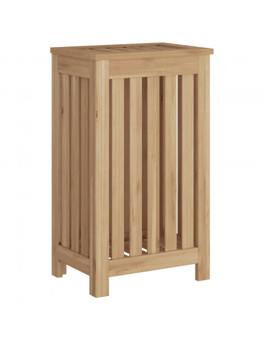 Cesto del Bucato 35x25x60 cm in Legno Massello di Teak