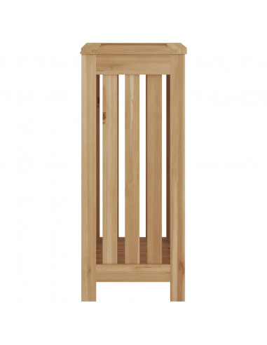 Cesto del Bucato 35x25x60 cm in Legno Massello di Teak