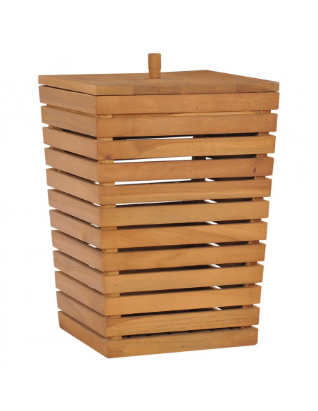 Cesto Portabiancheria 30x30x45 cm in Massello di Teak