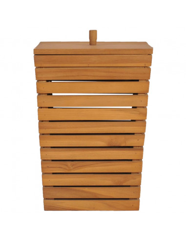 Cesto Portabiancheria 30x30x45 cm in Massello di Teak