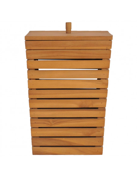 Cesto Portabiancheria 30x30x45 cm in Massello di Teak
