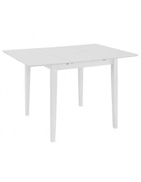 Tavolo da Pranzo Estensibile Bianco (80-120)x80x74 cm in MDF
