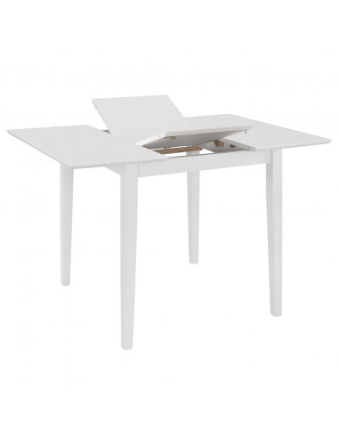 Tavolo da Pranzo Estensibile Bianco (80-120)x80x74 cm in MDF