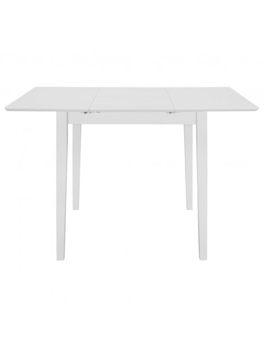 Tavolo da Pranzo Estensibile Bianco (80-120)x80x74 cm in MDF