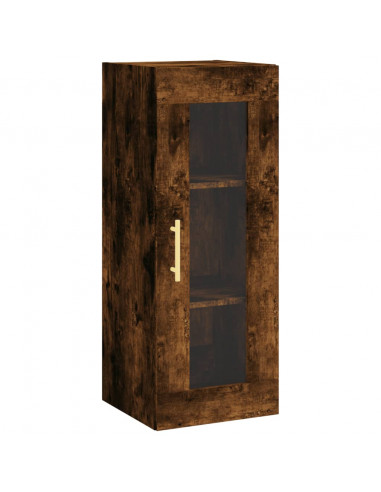 Credenza Rovere Fumo 34,5x34x180 cm in Legno Multistrato