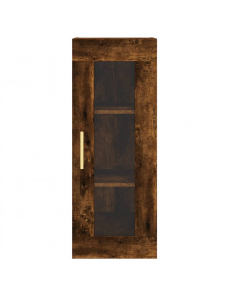 Credenza Rovere Fumo 34,5x34x180 cm in Legno Multistrato