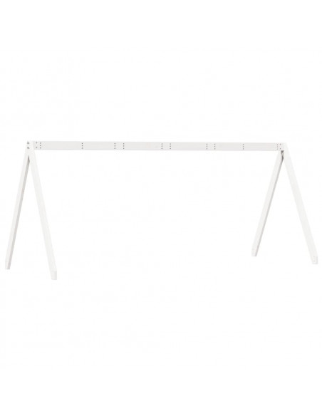 Tetto Letto Bambini Bianco 209x85,5x88 cm Legno Massello Pino