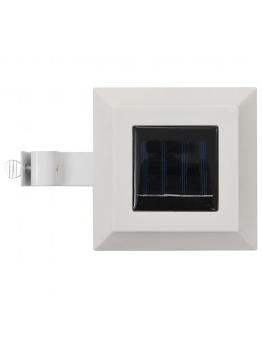 Lampade Solari da Esterno 12 pz LED Quadrate 12 cm Bianche