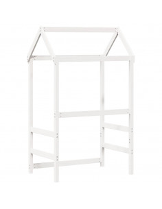 Tetto Letto Bambini Bianco 98x70x176,5 cm Legno Massello Pino