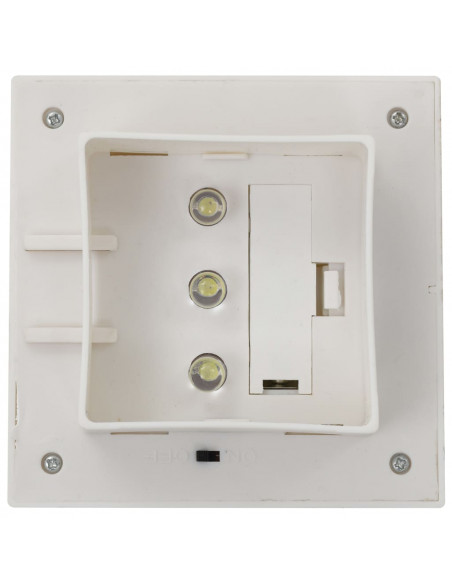 Lampade Solari da Esterno 12 pz LED Quadrate 12 cm Bianche