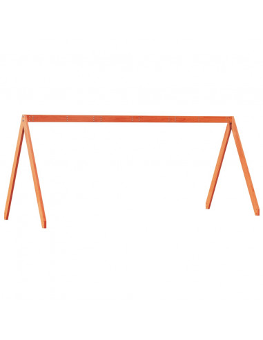 Tetto Letto Bambini Marrone Cera 199x80,5x88 cm Massello Pino