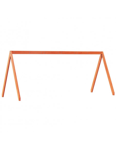 Tetto Letto Bambini Marrone Cera 199x95,5x88 cm Massello Pino