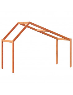 Tetto Letto Bambini Marrone Cera 213x85,5x144,5cm Massello Pino