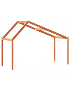 Tetto Letto Bambini Marrone Cera 213x95,5x144,5cm Massello Pino