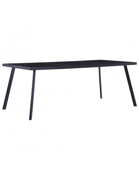 Tavolo da Pranzo Nero 200x100x75 cm in Vetro Temperato