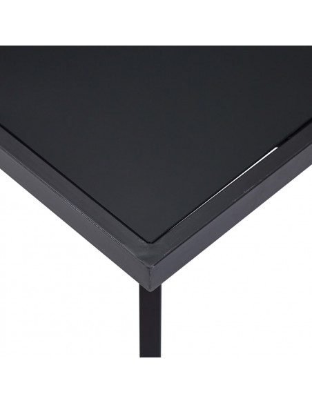 Tavolo da Pranzo Nero 200x100x75 cm in Vetro Temperato