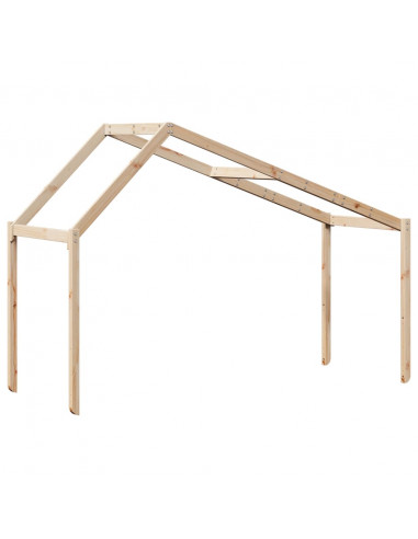Tetto per Letto Bambini 203x95,5x142 cm Legno Massello di Pino