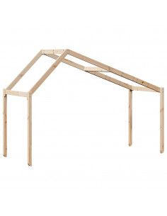 Tetto per Letto Bambini 213x95,5x144,5cm Legno Massello di Pino