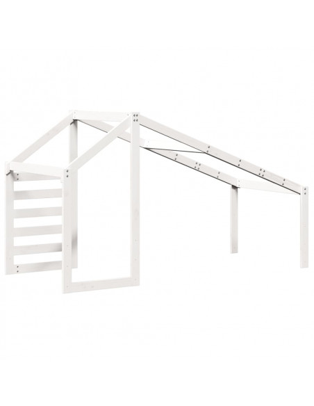 Tetto per Letto Bambini Bianco 198x87x113cm Legno Massello Pino