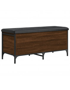 Panca Portaoggetti Rovere Marrone 102x42x45cm Legno Multistrato 2