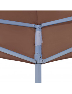 Tetto per Tendone per Feste 4,5x3 m Marrone 270 g/m²