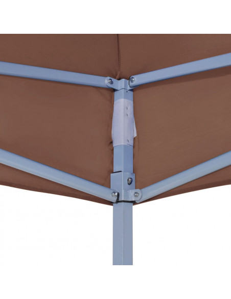 Tetto per Tendone per Feste 4,5x3 m Marrone 270 g/m²