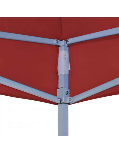 Tetto per Tendone per Feste 4,5x3 m Rosso Borgogna 270 g/m²