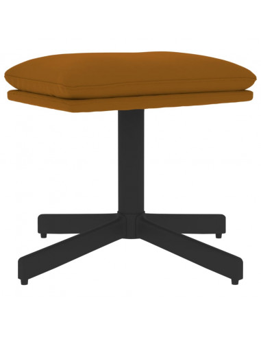 Poggiapiedi Marrone 60x60x36 cm in Velluto