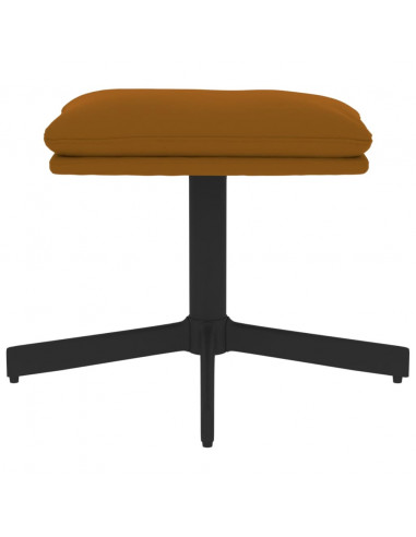 Poggiapiedi Marrone 60x60x36 cm in Velluto