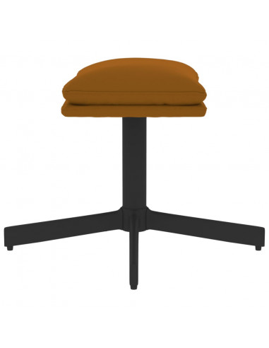 Poggiapiedi Marrone 60x60x36 cm in Velluto