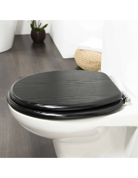 Tiger Sedile WC a Chiusura Morbida Blackwash in MDF Nero 252030746
