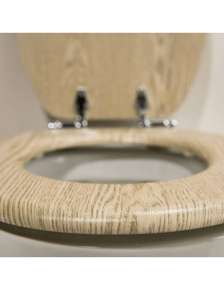 Tiger Sedile WC a Chiusura Morbida Scaffold in MDF Marrone 252022546