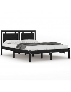 Giroletto Nero in Legno Massello 200x200 cm 2