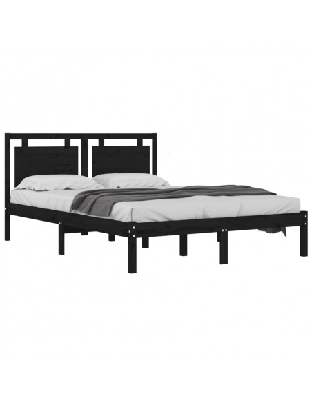 Giroletto Nero in Legno Massello 200x200 cm