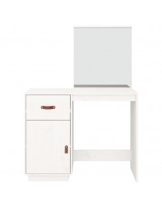 Toeletta Bianca 95x50x134 cm in Legno Massello di Pino