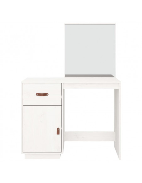 Toeletta Bianca 95x50x134 cm in Legno Massello di Pino