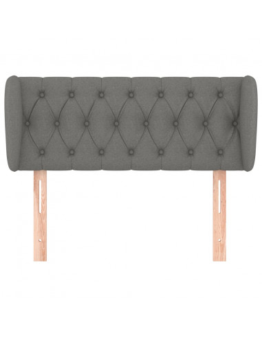 Testiera ad Orecchio Grigio Scuro 103x23x78/88 cm in Tessuto