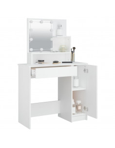 Toeletta con LED Bianca 86,5x35x136 cm