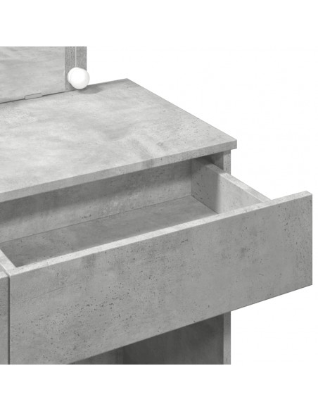 Toeletta con LED Grigio Cemento 100x40x120 cm